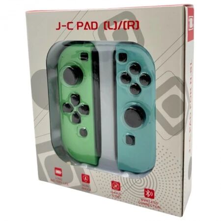 Manettes Joy-Con gauche/droite Animal Crossing pour Nintendo Switch DOBE TNS-1864X (Boite/blister) bleu/vert