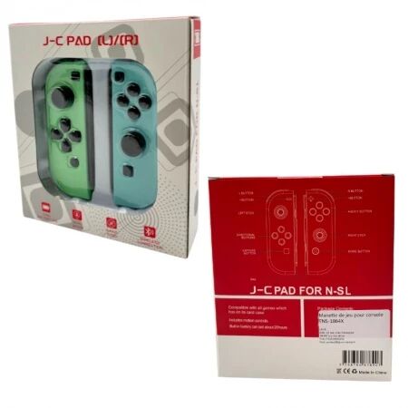 Manettes Joy-Con gauche/droite Animal Crossing pour Nintendo Switch DOBE TNS-1864X (Boite/blister) bleu/vert