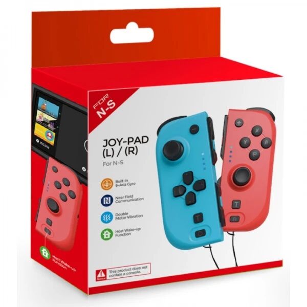 Manettes Joy-Pad (L/R) pour Nintendo Switch DOBE TNS-0163 (Boite/blister) rouge/bleu