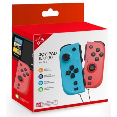 Manettes Joy-Pad (L/R) pour Nintendo Switch DOBE TNS-0163 (Boite/blister) rouge/bleu