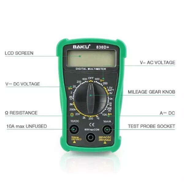 Mini multim�tre digital BAKU BK-830D+/A830L