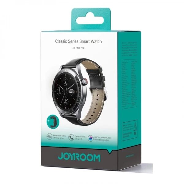 Montre Connect�e, smartwatch JOYROOM JR-FC2 Pro Classic Series � Appels Bluetooth, Suivi Vitalit� & Sport gris sid�ral