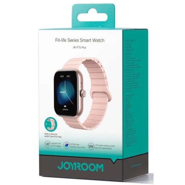 Montre Connect�e, smartwatch JOYROOM JR-FT5 Plus Fit-Life Series � Appels Bluetooth & Suivi Vitalit� or rose