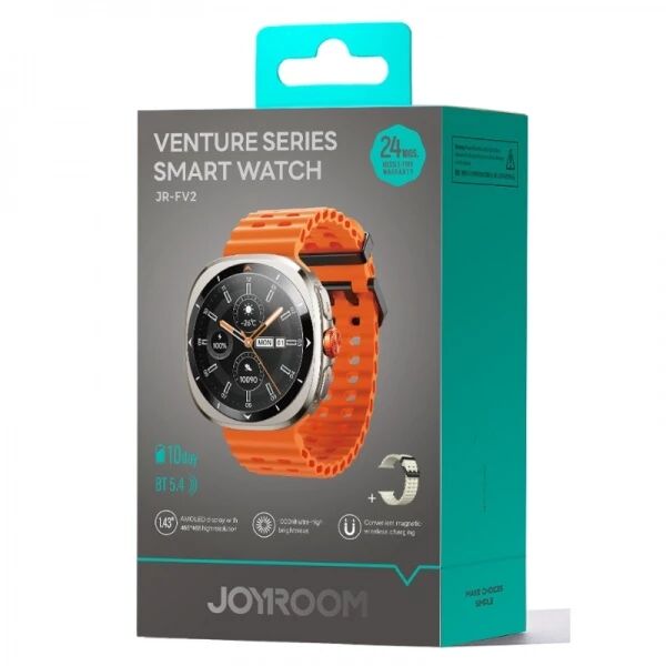 Montre Connect�e, smartwatch JOYROOM JR-FV2 Venture Series � Appels Bluetooth, Suivi Vitalit� & Sport orange