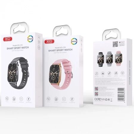 Montre connect&eacute;e avec &eacute;cran AMOLED et fonctions sport XO J10 or rose