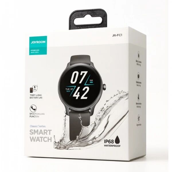 Montre Connect�e JOYROOM JR-FC1 Classic Series � Appels Bluetooth & Suivi Vitalit� gris