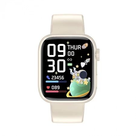 Montre connect&eacute;e pour enfant Forever avec appels Bluetooth et suivi d\'activit&eacute; iGo Watch 3 JW-500 beige