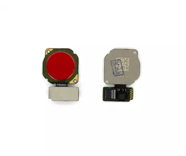Nappe flex bouton home pour HUAWEI P Smart 2019 rouge