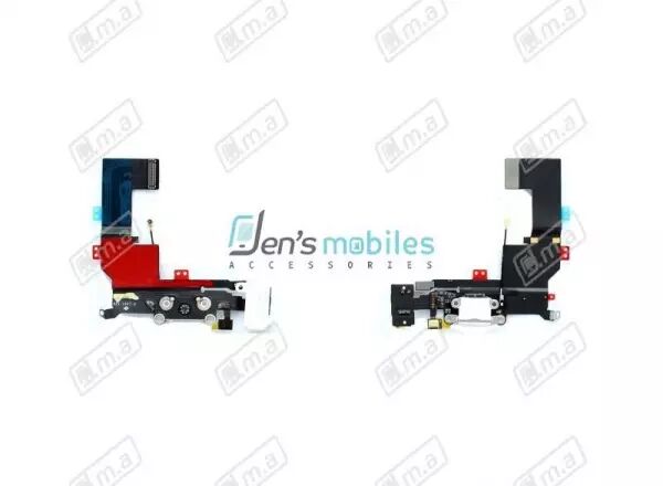 Nappe flex connecteur de charge et jack pour Iphone 5S blanc