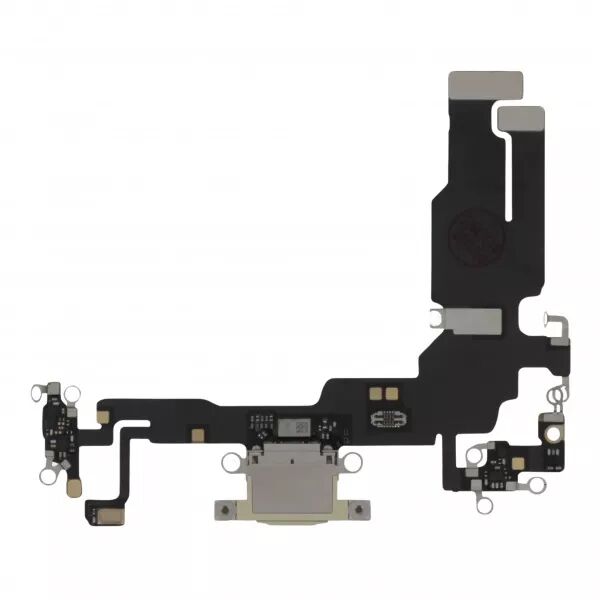 Nappe flex connecteur de charge pour Iphone 15 jaune