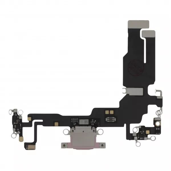 Nappe flex connecteur de charge pour Iphone 15 rose