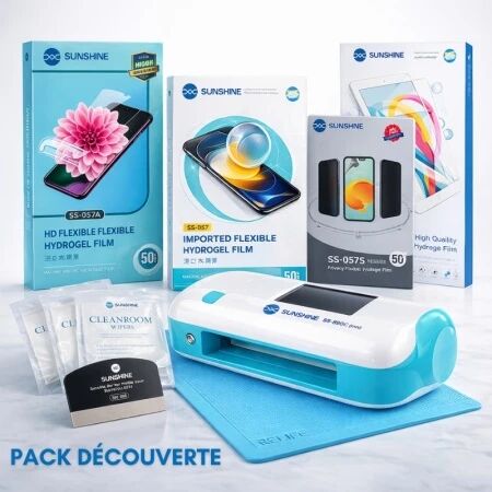 Pack \ DECOUVERTE\  Machine et films Hydrogel SUNSHINE SS-890C Mini 11 pouces