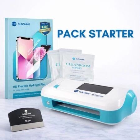 Pack \ STARTER\  Machine et films Hydrogel SUNSHINE SS-890C Mini 11 pouces