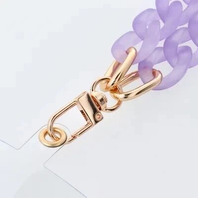 PANAMA LONG Phone lanyard, Phone pendant / cord length 80cm (40cm in the loop) / on neck - purple