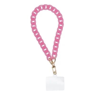 PANAMA Phone lanyard, Phone pendant / cord length 40cm (20cm in the loop) / on wrist - pink