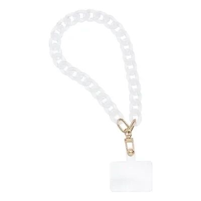 PANAMA Phone lanyard, Phone pendant / cord length 40cm (20cm in the loop) / on wrist - white