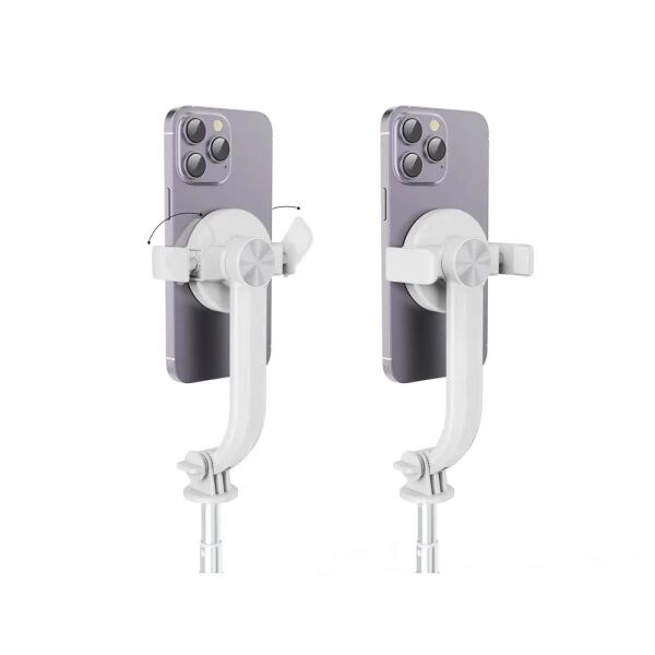 Perche &agrave; selfie compatible MagSafe avec tr&eacute;pied et t&eacute;l&eacute;commande sans fil SSTR-C09 blanc