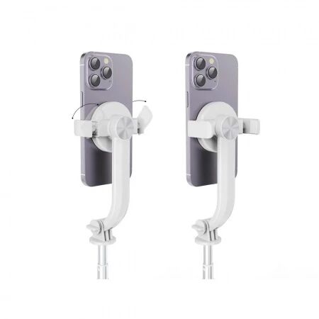 Perche &agrave; selfie compatible MagSafe avec tr&eacute;pied et t&eacute;l&eacute;commande sans fil SSTR-C09 blanc
