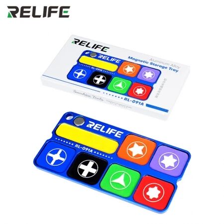 Plateau de rangement magn&eacute;tique en aluminium RELIFE RL-091A