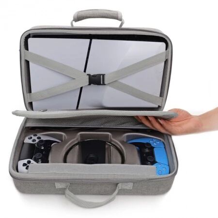 Pochette de transport (rangement) pour PlayStation 5 / PS5 gris/noir DOBE TP5-3590 (Boite/blister) gris