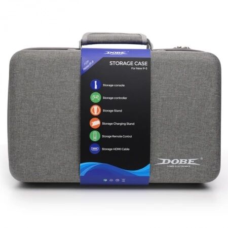 Pochette de transport (rangement) pour PlayStation 5 / PS5 gris/noir DOBE TP5-3590 (Boite/blister) gris