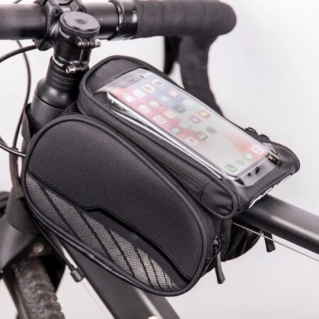 Pochette pour v&eacute;lo &eacute;tanche avec &eacute;tui &agrave; t&eacute;l&eacute;phone amovible noir