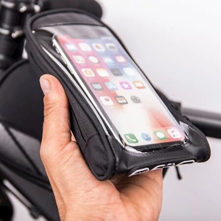 Pochette pour v&eacute;lo &eacute;tanche avec &eacute;tui &agrave; t&eacute;l&eacute;phone amovible noir