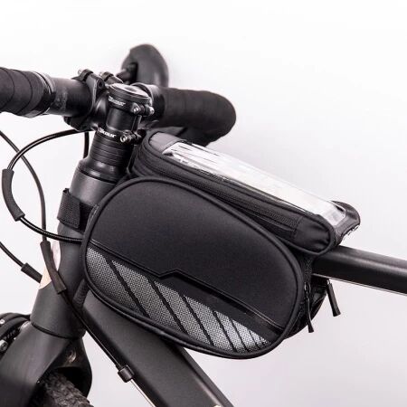 Pochette pour v&eacute;lo &eacute;tanche avec &eacute;tui &agrave; t&eacute;l&eacute;phone amovible noir