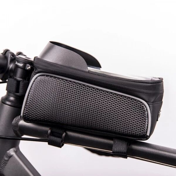 Pochette pour v&eacute;lo &eacute;tanche avec porte-t&eacute;l&eacute;phone int&eacute;gr&eacute; noir