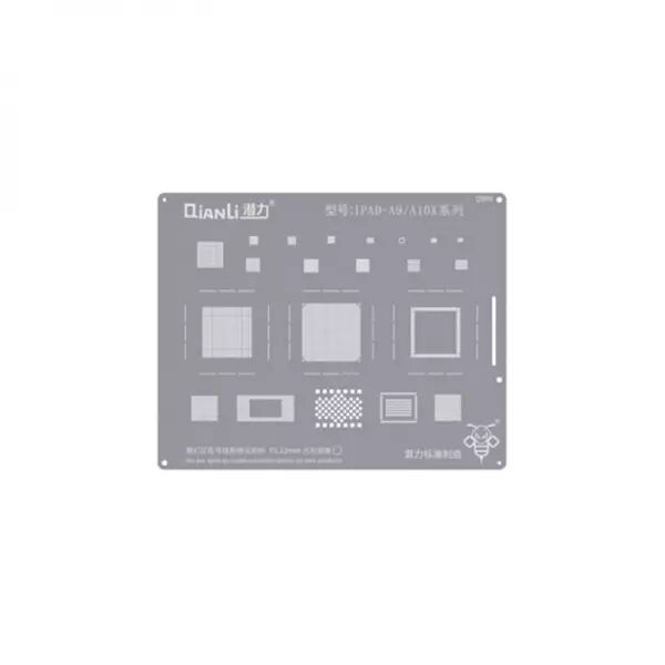 Pochoir de rebillage iPad 2017 (A9/A10X CPU) QIANLI QS89 Silver/Argent