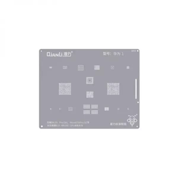 Pochoir de rebillage pour Huawei Honor 9X/9X Pro/20S/Nova 5/5 iPro/5Z QIANLI QS52 Silver/Argent