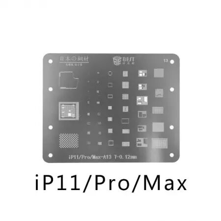 Pochoir de rebillage pour iphone 11 /iphone 11 Pro /iphone 11 Pro Max BEST silver/argent