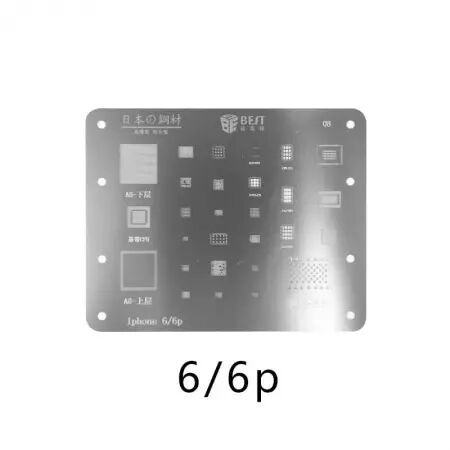 Pochoir de rebillage pour iPhone 6/iphone 6 plus BEST silver/argent