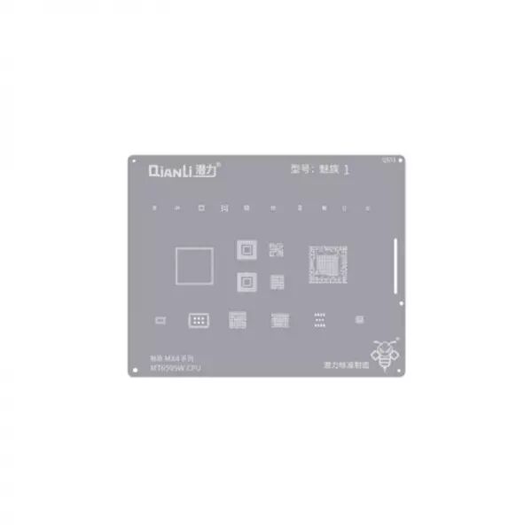 Pochoir de rebillage pour Meizu serie MX4 QIANLI QS51 Silver/Argent