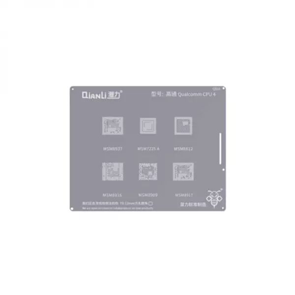 Pochoir de rebillage Qualcomm CPU 4 QIANLI QS10 Silver/Argent