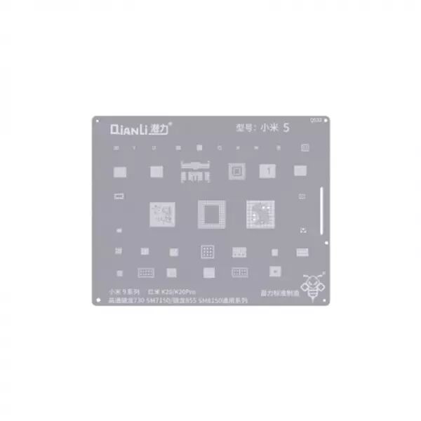 Pochoir de rebillage Xiaomi 9 Serie Redmi K20/K20 Pro QIANLI QS33 Silver/Argent