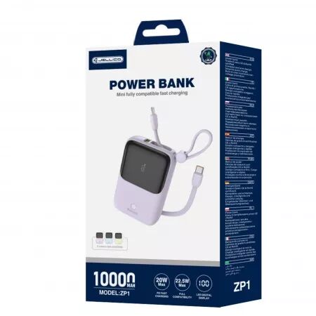 Power Bank (Batterie Externe) 10000mAh 22.5W JELLICO ZP1 (Boite/blister) bleu