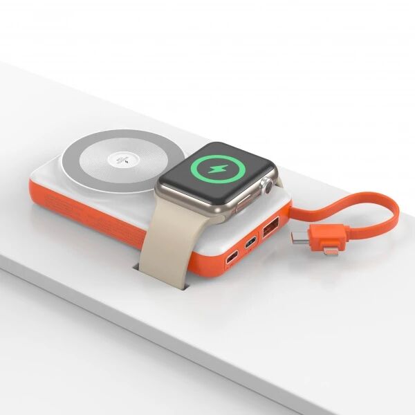 Power Bank (Batterie Externe) Magsafe + iWatch 10000mAh 22.5W triple port JELLICO P37 blanc Power Bank (Batterie Externe) Magsafe + iWatch 10000mAh 22.5W triple port JELLICO P37 blanc