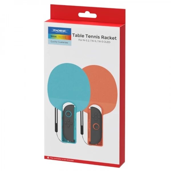 Raquettes de tennis de ping pong (lot de 2) pour Nintendo Switch 2 et autres DOBE TNS-5135 (lot de 2) (Boite/blister) orange/bleu