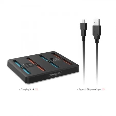 Station de charge pour 4 controleurs Joy-Con Nintendo Switch 2 DOBE TNS-3160 (Boite/blister) noir