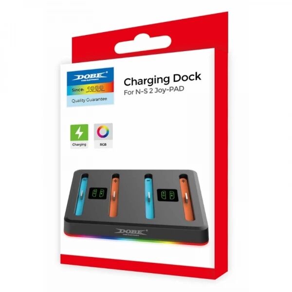 Station de charge pour 4 controleurs Joy-Con Nintendo Switch 2 DOBE TNS-3160 (Boite/blister) noir