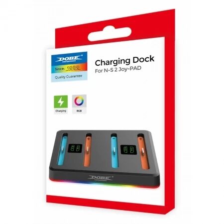 Station de charge pour 4 controleurs Joy-Con Nintendo Switch 2 DOBE TNS-3160 (Boite/blister) noir