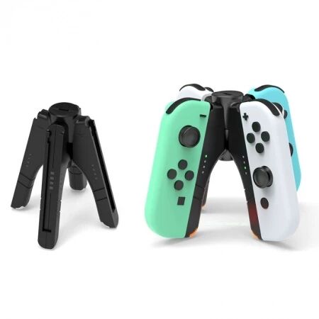 Station de charge pour 4 controleurs manettes Joy-Con pour Nintendo Switch DOBE TNS-1180 (Boite/blister) bleu/vert/blanc