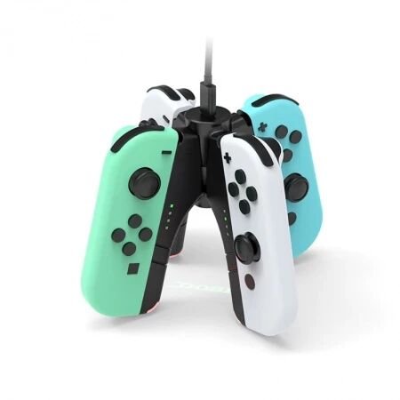 Station de charge pour 4 controleurs manettes Joy-Con pour Nintendo Switch DOBE TNS-1180 (Boite/blister) bleu/vert/blanc
