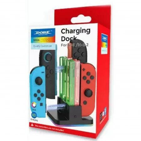 Station de charge pour 4 manettes Joy-Con Nintendo Switch / Nintendo Switch 2 DOBE TNS-5125 noir