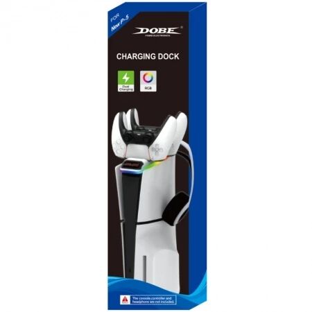 Station de charge pour manette PlayStation 5 / PS5 Slim DOBE TP5-3597 (Boite/blister) blanc