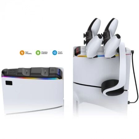 Station de charge pour manette PlayStation 5 / PS5 Slim DOBE TP5-3597 (Boite/blister) blanc