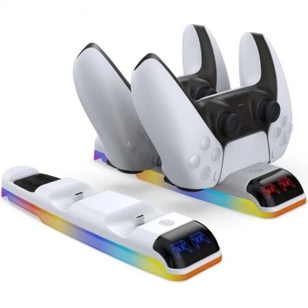 Station de charge pour manette PlayStation 5 / PS5 Slim DOBE TP5-3597 (Boite/blister) blanc