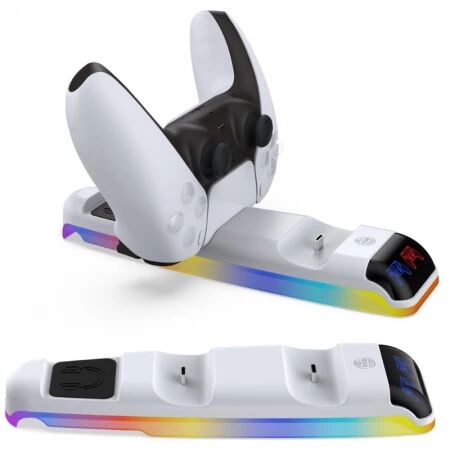 Station de charge pour manette PlayStation 5 / PS5 Slim DOBE TP5-3597 (Boite/blister) blanc