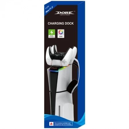 Station de charge pour manette PlayStation 5 / PS5 Slim DOBE TP5-3597 (Boite/blister) noir